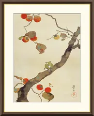 酒井抱一　梅図　掛軸　M1000 掛軸-1187 酒井抱一 白梅椿鶯図 印刷工芸作品 限定1500部 608番