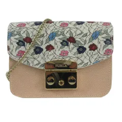 フルラ FURLA メトロポリス METROPOLIS ミニ クロスボディ MINI CROSSBODY ショルダーバッグ キー付き 花柄 ホワイト 白 ピンクベージュ マルチカラー