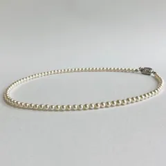 貝ベビーパールネックレス/約4mm約42cm/ホワイトベージュ/R/made in japan