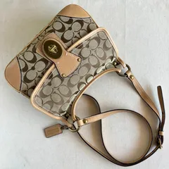 Coach Vintage y2k Signature Canvas Leather Brown Crossbody Shoulder Bag