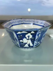 大鉢　骨董　染付　モダン 大鉢 骨董 染付 モダン