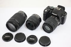 【返品保証】 ペンタックス Pentax K-m smc Pentax-DA L 55-300mm F4-5.8 50-200mm F4-5.6 18-55mm F3.5-5.6 デジタル一眼  e464