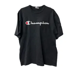 Champion 半袖 プリント Tシャツ 2XL ブラック チャンピオン クルーネック フロント プリント 古着卸 アメリカ仕入 a707-5798