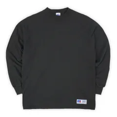 ラッセル RUSSELL 90s 90年代 ブランクTシャツ 無地 HIGH COTTON 珍品 長袖 ロンT MADE IN USA アメリカ製 ヴィンテージ 古着 メンズ Tシャツ カットソー ブラック / 黒 L【中古】