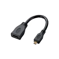 エレコム HDMI変換ケーブル Aメス-Dオス(HDMI-micro) ブラック AD-HDAD2BK （1点）