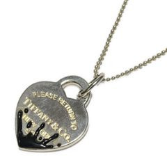 TIFFANY&Co.(ティファニー) ネックレス リターントゥ カラースプラッシュハート シルバー×黒