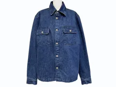 極美品 CHROME HEARTS クロムハーツ デニムジャケット ブルゾン サイズM クロスボールボタン インディゴブルー シルバー925 中古 4b005861のサムネイル