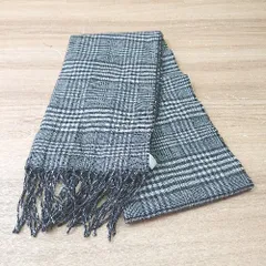 ◇ PLST プラステ チェック柄 ストール 表記なし ブラック系 レディース E  【1406180082185】