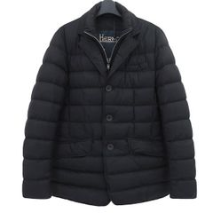 美品 HERNO ヘルノ LEGEND ダウン ジャケット 撥水 サイズ46 ブラック 2WAY レイヤード取外し可 テーラード レジェンド 47291