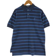 古着 ラルフローレン Ralph Lauren POLO by Ralph Lauren 半袖 ボーダー ポロシャツ メンズL相当/eaa534001