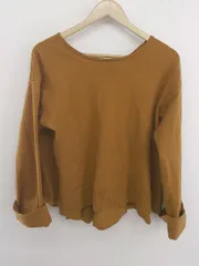 ◇ URBAN RESEARCH DOORS アーバン リサーチ ドアーズ 長袖 ニット カットソー サイズOne キャメル系 レディース P  【1301160018607】
