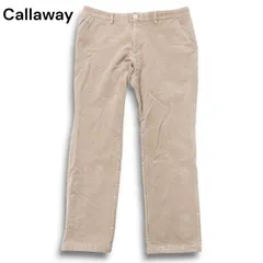 Callaway キャロウェイ ゴルフ 秋冬 裏起毛 細畝 コーデュロイ★ ストレッチ スラックス パンツ Sz.LL メンズ 大きいサイズのサムネイル