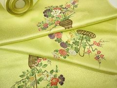 平和屋着物▽豪華振袖 手描き 草花文 暈し染め 正絹 逸品