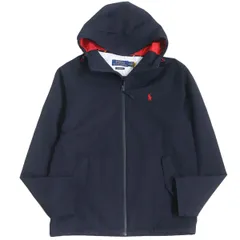未使用品●RALPH LAUREN ラルフローレン ロゴ刺繍入り ジップアップジャケット/マウンテンパーカー ネイビー XS 正規品 タグ付き メンズのサムネイル