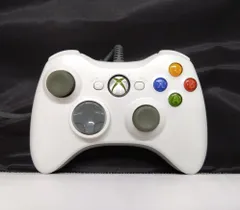 T【HY】【中古】【動作品】Microsoft マイクロソフト Xbox 360 エックスボックス 有線コントローラー ホワイト[送料無料(一部地域を除く)]HY002