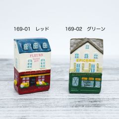 【SALE！】ミニチュア　パリスショップ　レッド／グリーン　レジン