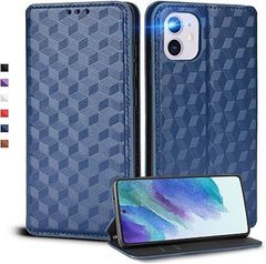 【在庫処分】UnivoColors iPhone 11 対応手帳型ケース 高級合皮 カード収納 マグネット開閉 スタンド機能 ストラップホール付き TPUソフトバンパー 全面保護 カメラ保護 衝撃吸収 ビジネス おしゃれ カバー(ブルー) N