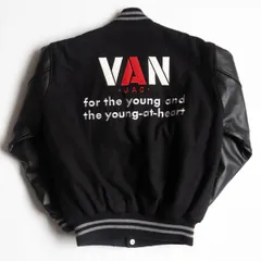 【美品】 VAN JAC 【袖レザー スタジャン】M ヴァン ワッペン スタジアムジャンパー レザー 25100248