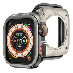 人気  for Apple Watchケース アップルウォッチカバー 亜鉛合金素材 45mm/44mm 瞬時にApple Watch Ultraに変身する series 9/8/7/SE/6/5/4 アップルウォッチ保護ケース+背面ケースの2 in 1デザインのサムネイル