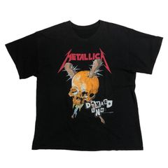 METALLICA メタリカ　DAMAGE INC. TOUR tシャツ バンドtシャツ 両面プリント　スカル　バックプリント　フェード　XL相当