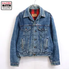 80s USA製 vintage Levi's 70411 裏地ネル ボタン裏976 デニムジャケット メンズ 表記42サイズ