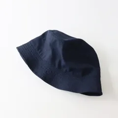 美品 サブライムロー SUBLIMEROE シアサッカーストライプ バケットハット ネイビー/帽子【2400014540611】