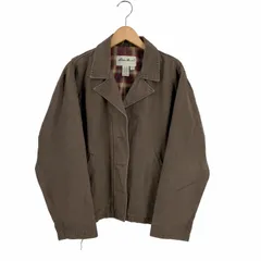 エディーバウアー Eddie Bauer 白タグ 裏地チェック ジップアップジャケット メンズ import：M のサムネイル