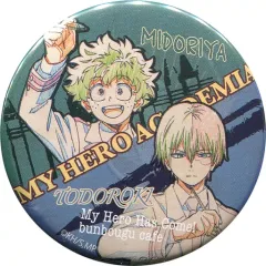 【中古】バッジ・ピンズ(キャラクター) 緑谷出久＆轟焦凍 缶バッジ 「僕のヒーローアカデミア×文房具カフェ 2018」 コラボメニュー注文特典