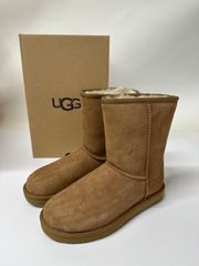 【新品未使用】 UGG 1016223 アグ ブーツ レディース クラシック ショート ムートン II W_CLASSIC_SHORT_II CHESTNUT US7