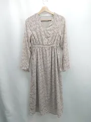 ◇ Θ GRL 編み物 長袖 膝下丈 ワンピース サイズM ライトピンク系 レディース E  【1506230029143】