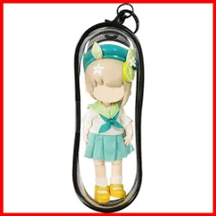 【特価セール】YUYAKESHI ケース バッグ 痛バック クリア ぬいポーチ ob11用 透明 見せバッグ 外出 人形入れ PVC 15.5cm高 ぬいば キーホルダー付（ブラック）