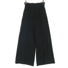美品 MURUA ムルーア ワイドパンツ M ブラック スリット レディース 古着