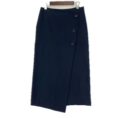 ZARAWOMAN ザラウーマン ストライプ ラップスカート sizeEUR S/ネイビー系