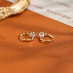 ジルコン スタッド イヤリング ファッション ピアス イヤリング シンプル フープ イヤリング 軟骨ジュエリー 不規則 小さなフープ  シルバー925 イヤリングジュエリー  パーティー ジュエリー 誕生日 ギフト i250325-218