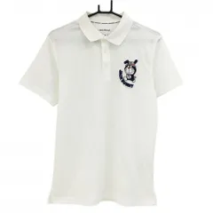 【超美品】ジャックバニー×ドラえもん 半袖ポロシャツ 白 織生地 うさ耳ドラえもん メンズ 5(L) ゴルフウェア Jack Bunny