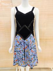 【未使用】【サイズは商品説明参照】[Maglie par ef-de(マーリエパーエフデ)] キャミワンピース レディース　ブルー花柄　表記サイズ7　Y-613