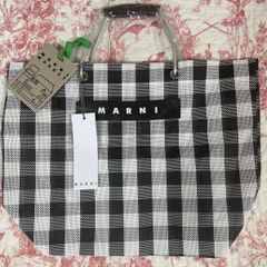 再入荷❣️ ギンガムチェックトートバッグ marni 新品未使用】MARNIマルニ ギンガムチェック トートバッグ - メルカリ