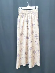 ◇ FREE'S MART フリーズマート サテン調 花柄 ロング丈 タイト スカート サイズS イエロー ブルー レディース P  【1404250015453】