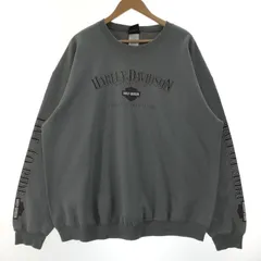 【中古】Harley Davidson クルーネックスウェット XL グレー ハーレーダビッドソン[10]
