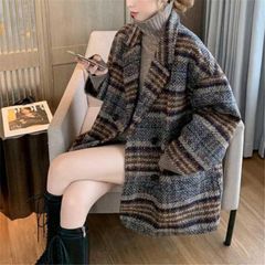 限定1点❤️チェスターコート　韓国　コート　チェック　Mサイズ　ジャケット