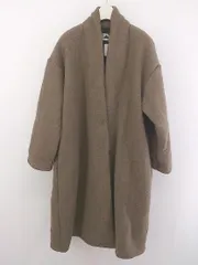 ■ ABITOKYO アビトーキョー 裏起毛 長袖 ロング コート サイズF ブラウン レディース P  【1210260001542】