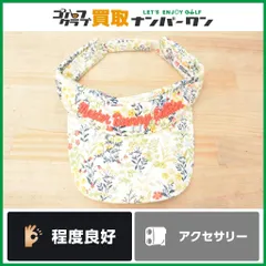 【程度良好 人気ブランド】マスターバニーエディション MASTER BUNNY EDITION レディース バイザー 花柄 白×ライトグリーン サイズフリー