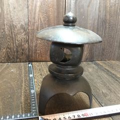 鉄製 南部岩鋳鉄灯籠燈籠 灯篭燈篭 ミツ足 置灯龍