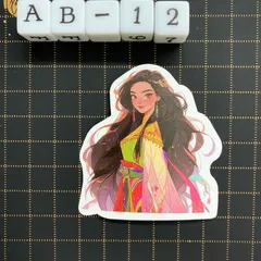 防水ステッカー　プリンセス　お姫様　イラスト　かわいい　装飾　シール　AB-12