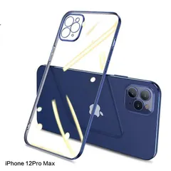 クリアiPhoneケース（12pro/promax）（青、緑、赤、黒）