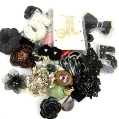 コサージュ ブローチ 髪飾り等 29点セット No5 フラワー リボン他 アクセサリー 小物 まとめて 大量 レディース 【中古】