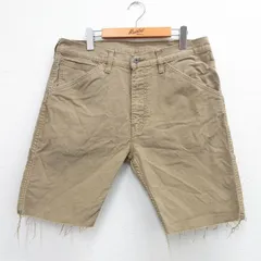 W35/古着 リーバイス Levis 505 ショート ペインター パンツ ショーツ メンズ ベージュ カーキ 25aug02 中古 ボトムス 短パン ショーパン
