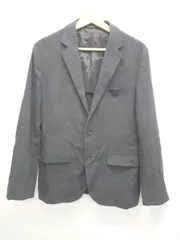 ◇ ⊇ green label relaxing チェック柄 ナローシルエット 長袖 ジャケット サイズL ネイビー ブラック系 メンズ E  【1506250009514】