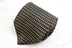 サルヴァトーレフェラガモ ブランド ネクタイ そうがら 動物柄 犬 シルク イタリア製 PO メンズ ネイビー Salvatore Ferragamo 【中古】