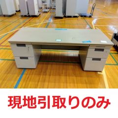 【発送不可、引取りのみ】【管理番号049】両袖机　1800幅　プラス